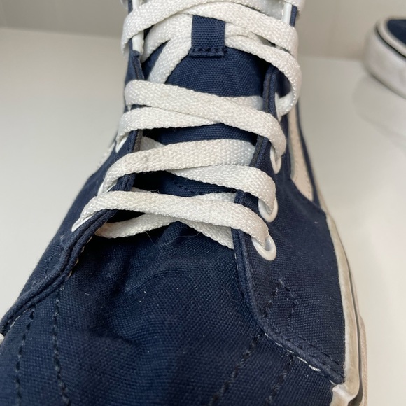 Vans Sk8-Hi Sneakers High Tops Skate Shoes Blue/White Women’s Size 9 Men’s 7.5 - Picture 11 of 13